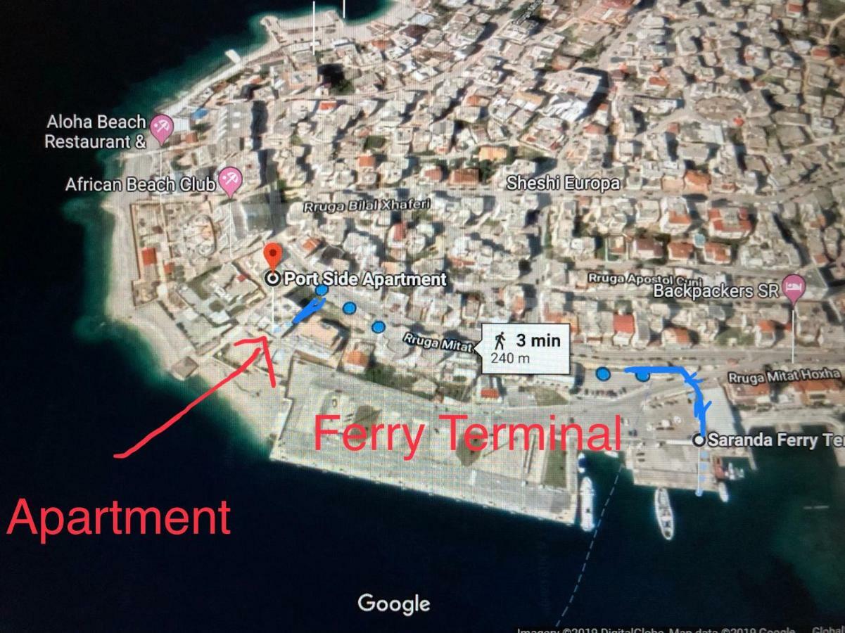 Port Side Sarande Leilighet Eksteriør bilde
